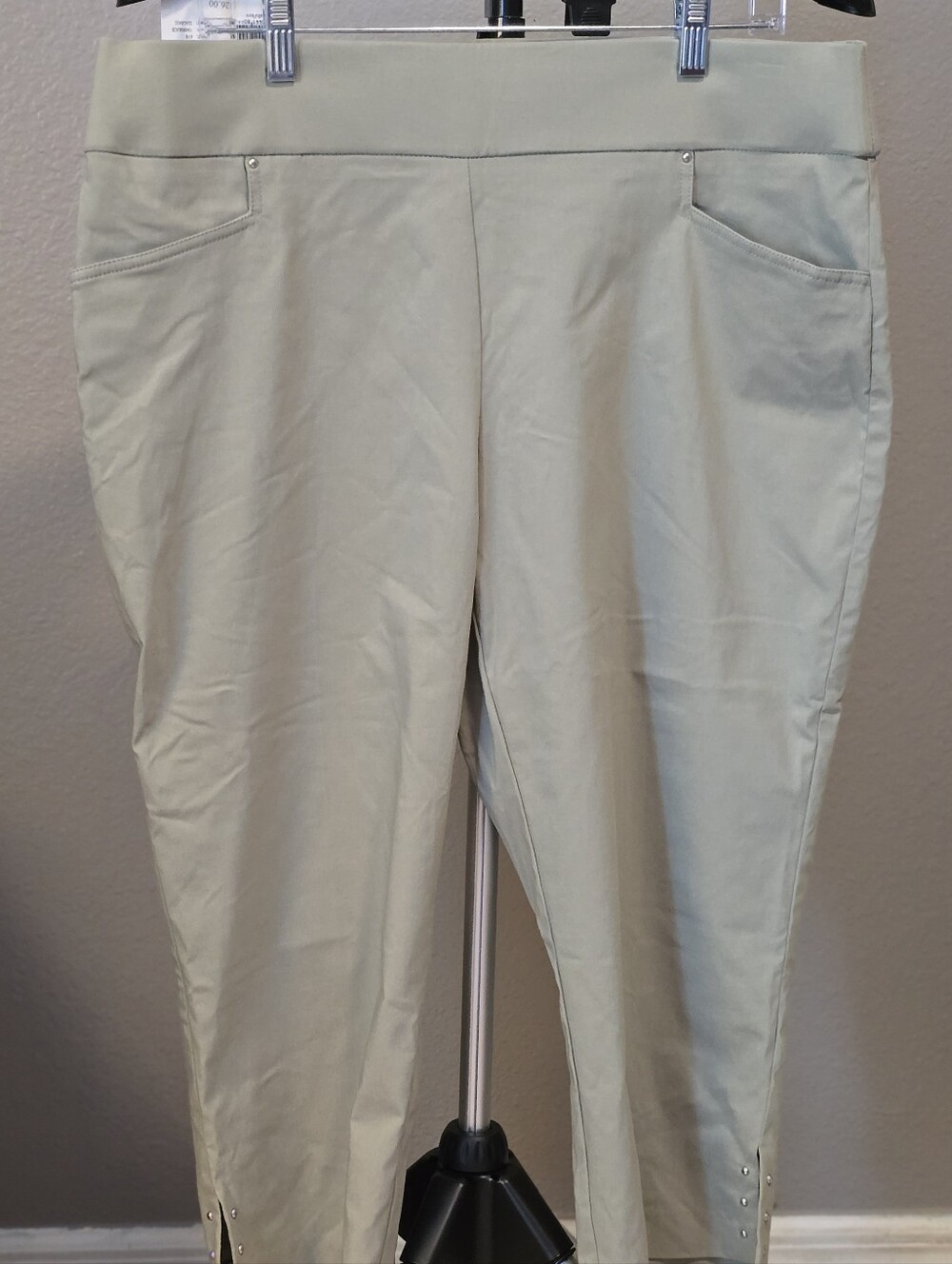 Coral Bay Favorite Fit Capri Pants Seagrass Green Size 16 NWT